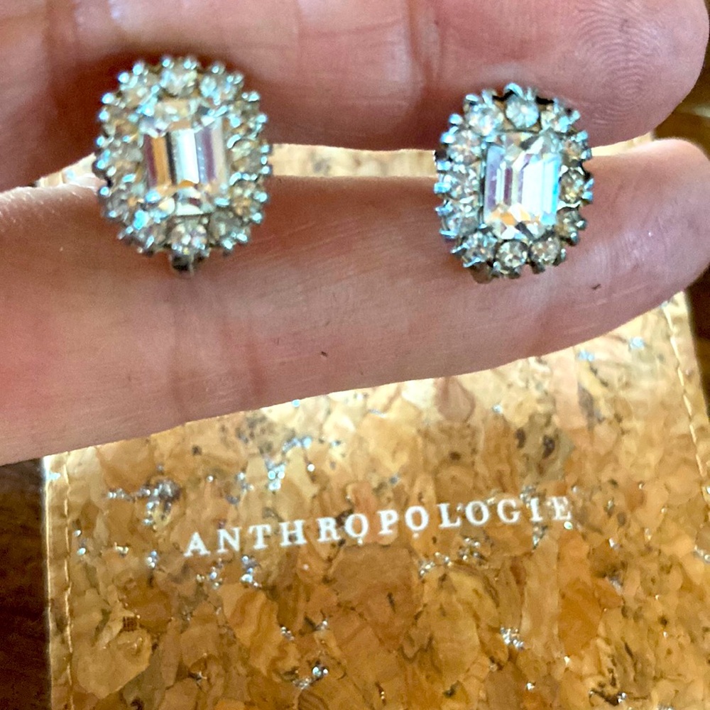 Anthropologie Beautiful screwback Anthropology crystal earrings